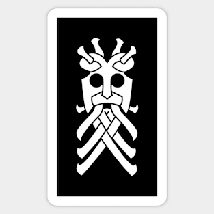 Viking Runemask - Norse Warrior Scandinavian Mythology(white variant) Sticker